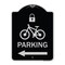 Signmission Parking W/ Lock Cycle & Left Arrow Heavy-Gauge Aluminum Architectural Sign, 24" x 18", BS-1824-23474 A-DES-BS-1824-23474 - alternate 1